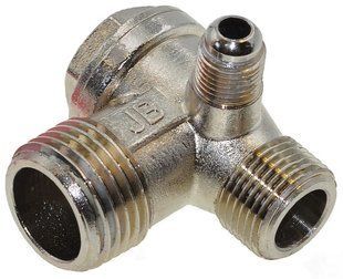 JB. Обратный клапан компрессора резьба 1/2*3/8*М10 хром (качество) 64355-211 фото