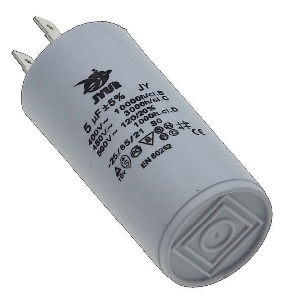 Конденсатор JYUL CBB-60H 5мкф - 450 VAC клеммы (30*62 mm) 64540-117 фото