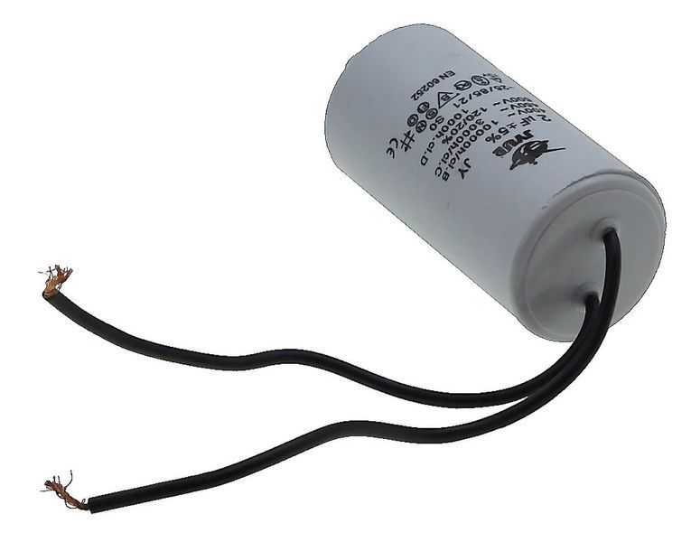 Конденсатор JYUL CBB-60L 2 мкф &mdash; 450 VAC болт + дроти (30*60 mm) 64570-147 фото