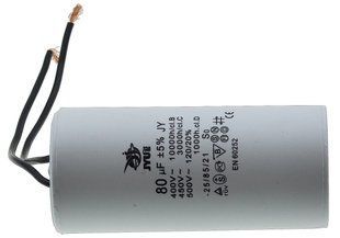 Конденсатор JYUL CBB-60 80мкф - 450 VAC дроту(55*120 mm) 64528-105 фото