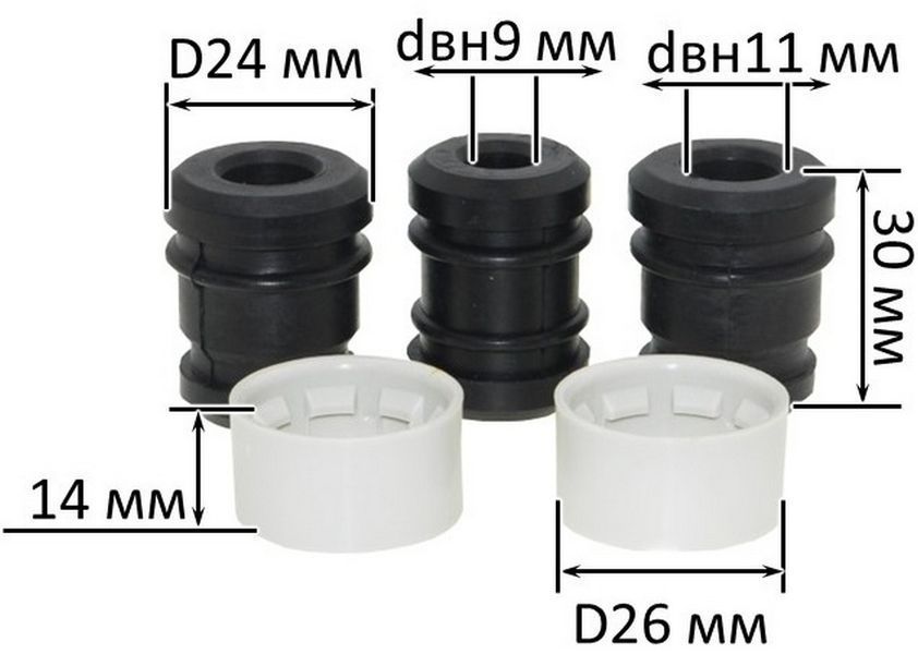 Амортизаторы бензопилы VJ Parts для St MS-210 / MS-230 / MS-250 (комплект) 535503-1268 фото