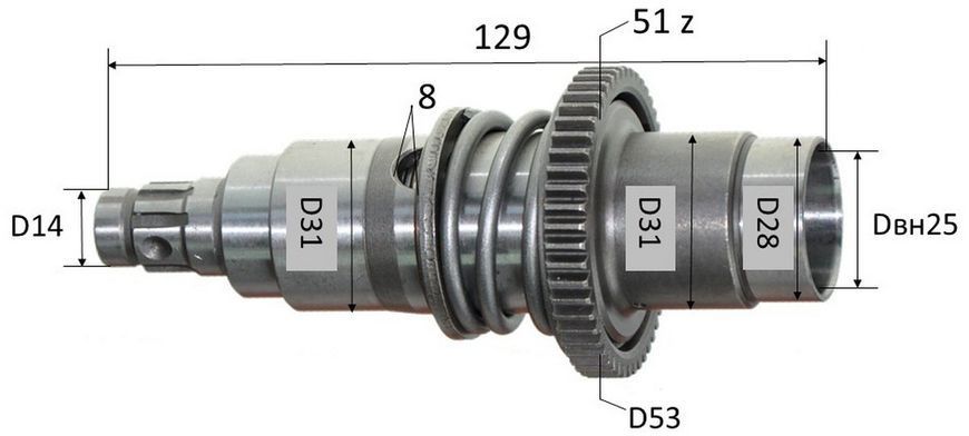 Ствол перфоратора Makita HR 2450 або HR 2470 під знімний патрон L129 (збір) аналог 153696-7 96053-083 фото
