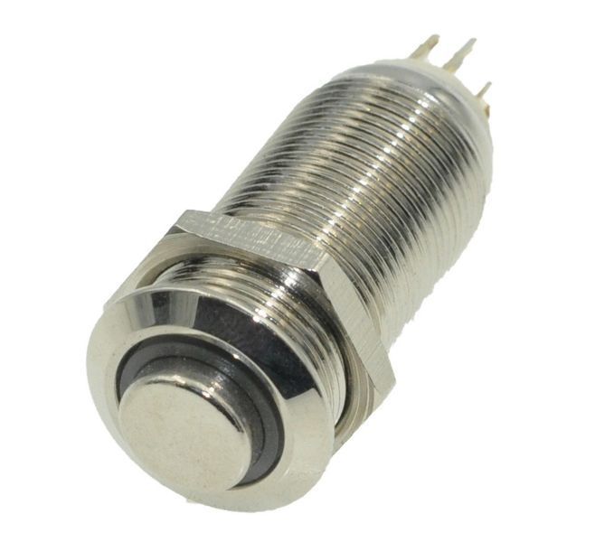 Кнопка антивандальная d14mm різьблення 12mm h30mm 2 положення 4 контакти індикація 00813-517 фото