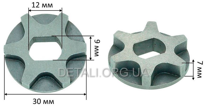 Зірочка пилки Makita UC4010A (6 променів овал 9мм d30 h7) аналог 210224010 50589-028 фото