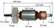 Якорь дрель Вильва 450 VJ Parts (144*32 6-з /лево) 26407-010 фото 2