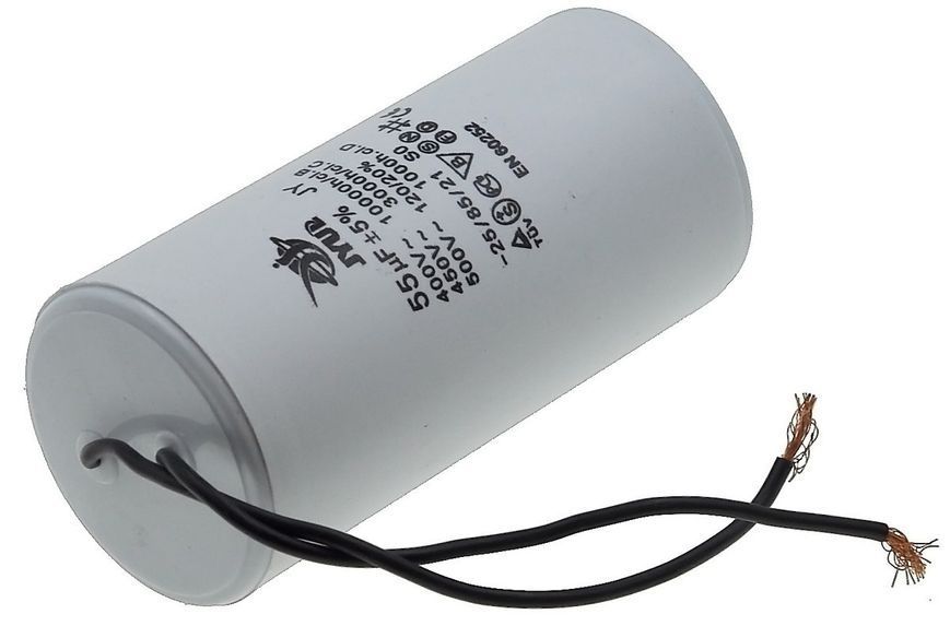 Конденсатор JYUL CBB-60 55 мкф &mdash; 450 VAC дроту (50*103 mm) 64525-102 фото