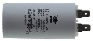 Конденсатор JYUL CBB-60H 12мкф - 450 VAC клеммы (34*68 mm) 64547-124 фото