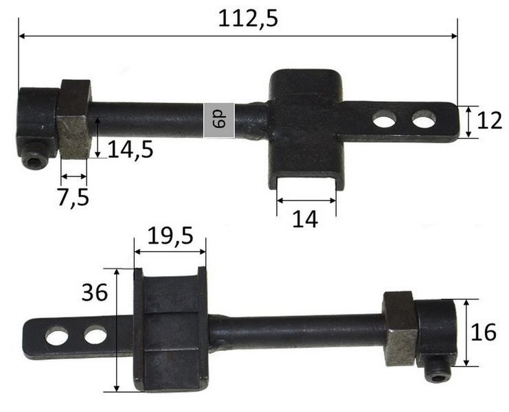 Шток лобзика 2№M D9 L113 рюмка36*14 мм 11828-084 фото
