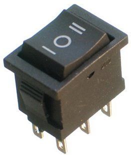 Тумблер 3 положення 6 контактів 15*21 mm 6A 00894-599 фото