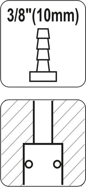Бистроз'ем наконечник YATO до шлангу d 3/8 50/250 37385-468 фото