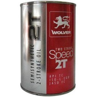 Масло для 2-х тактних двигателей WOLVER TWO STROKE SPEED 2T канистра 1л жесть 71035-136 фото