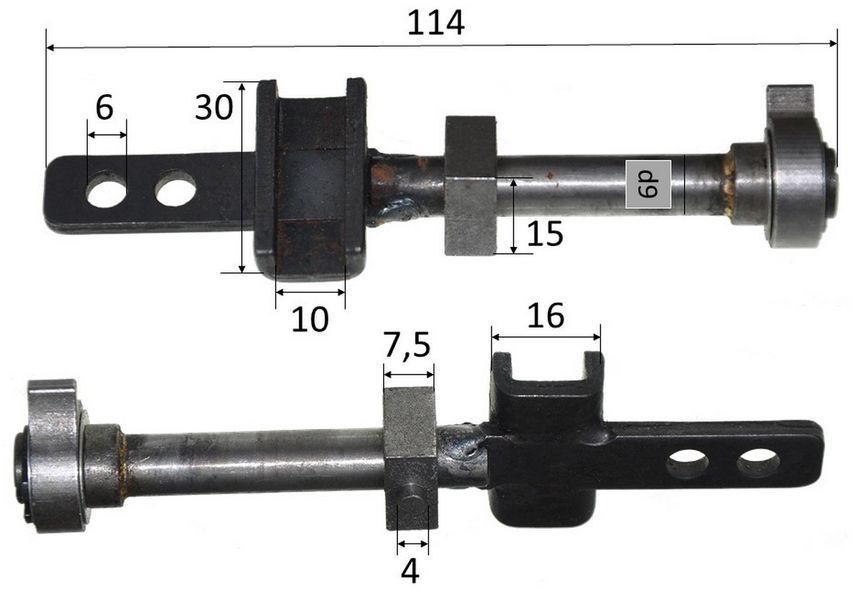 Шток лобзика D9 L114 чарка 30*10 мм 11752-007 фото