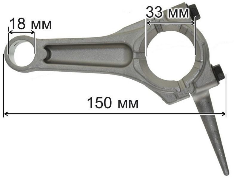 Шатун двигателя генератора 177F (d18*33 L139 мм) 299871-1269 фото