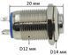 Кнопка антивандальная d14mm різьблення 12mm h20mm 4 контакти 62975-511 фото 2