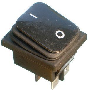 Тумблер 2 положення 4 контакти 29*35 mm з пильовиком 16A 69005-678 фото