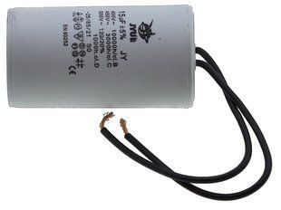 Конденсатор JYUL CBB-60 15мкф - 450 VAC провода (40*72 mm) 64516-093 фото