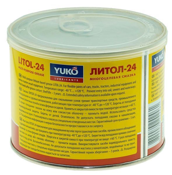 Мастило YUKO Літол-24 0,4 кг банку 0,5 л жесть 87889-120 фото