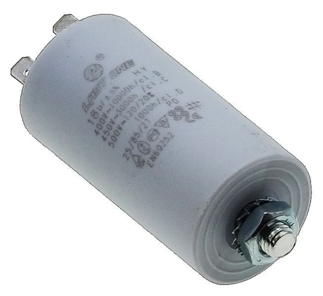 Конденсатор Last One 18мкф клеммы + винт HY2 CBB-60M (D35 / H65 мм) 27786-010 фото