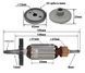 Якір полірування Makita 9227C (195 * 41 6-з / ліво) аналог 516308-7 26989-605 фото 2