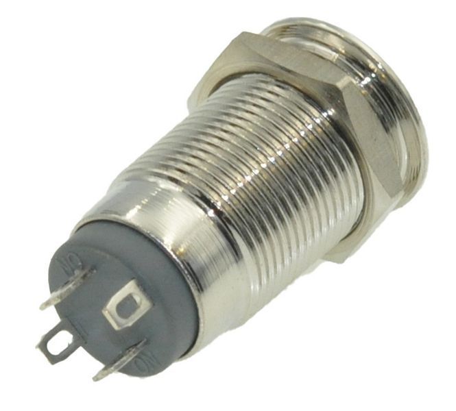 Кнопка антивандальная d14mm різьблення 12mm h25mm 2 положення 4 контакти індикація 85809-515 фото