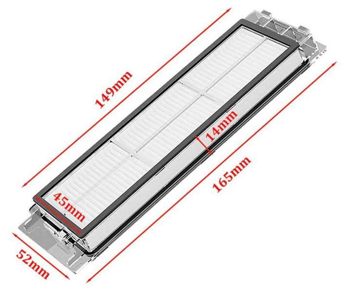 Фільр Hepa робота-пилососа 52*165 Xiaomi RoboRock S50 4 шт 804603-055 фото