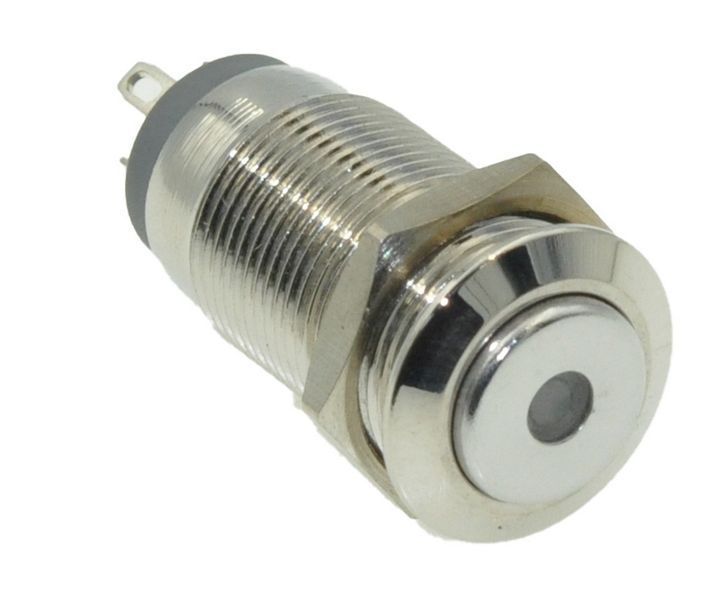 Кнопка антивандальная d14mm різьблення 12mm h25mm 2 положення 4 контакти індикація 85809-515 фото