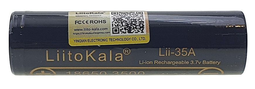 Аккумулятор 18650 LiitoKala Lii-35A 3500mAh 10А Li-ion оригинал 64574-647 фото