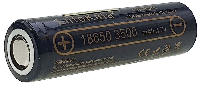 Аккумулятор 18650 LiitoKala Lii-35A 3500mAh 10А Li-ion оригинал 64574-647 фото
