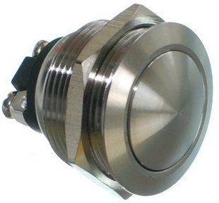 Кнопка антивандальная d25mm резьба 22mm h28mm 2 контакта под винт 82535-570 фото