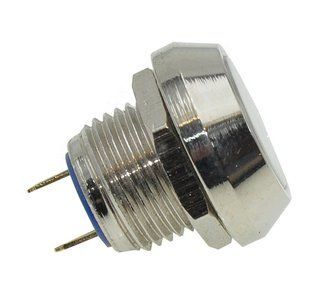 Кнопка антивандальная d17,5mm резьба 12mm h15mm 2 контакта 00802-506 фото