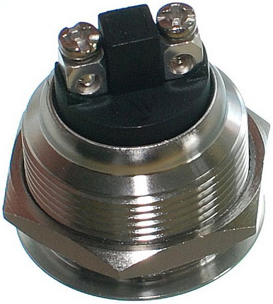 Кнопка антивандальная d25mm різьблення 22mm h28mm 2 контакти під гвинт 82535-570 фото