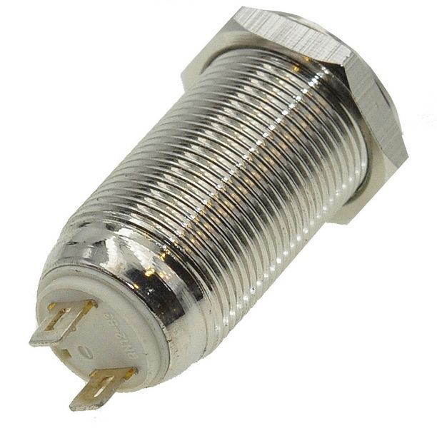 Кнопка антивандальная d14mm різьблення 12mm h25mm 2 положення 2 контакти 00808-512 фото