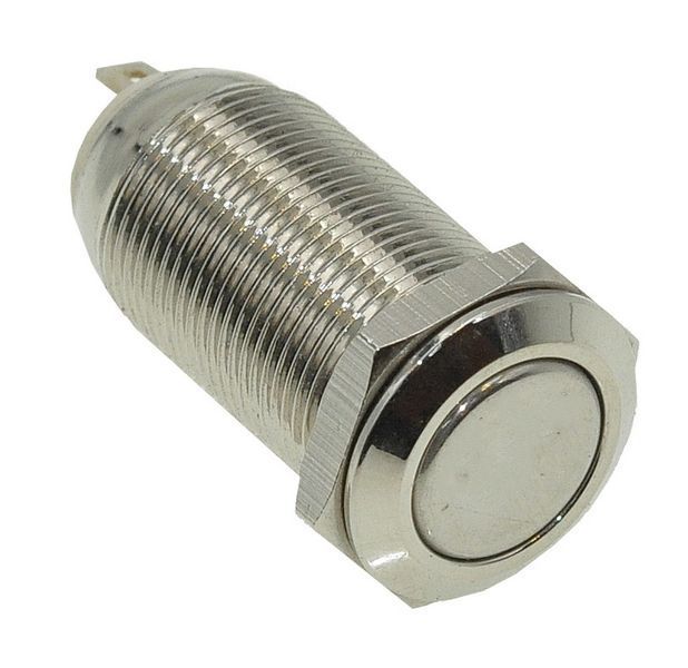 Кнопка антивандальная d14mm різьблення 12mm h25mm 2 положення 2 контакти 00808-512 фото