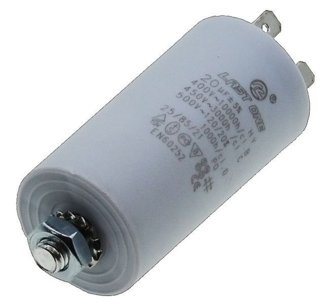 Конденсатор Last One 20мкф клеми + гвинт HY2 CBB-60M (D35 / H65 мм) 27787-011 фото