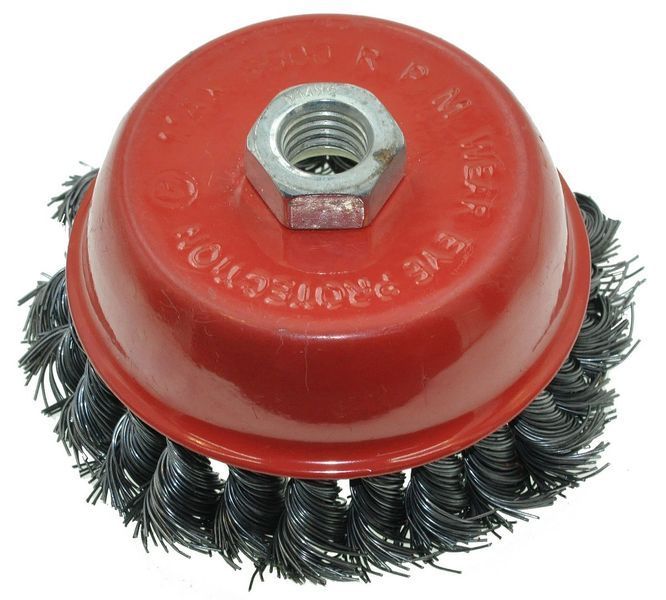 Щетка зачистная чашечная d100mm витая проволока 49435-023 фото