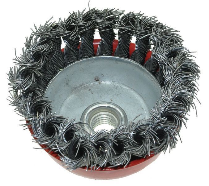 Щетка зачистная чашечная d100mm витая проволока 49435-023 фото