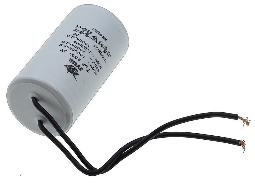 Конденсатор JYUL CBB-60 7 мкф &mdash; 450 VAC дроту (35*63 mm) 64509-086 фото