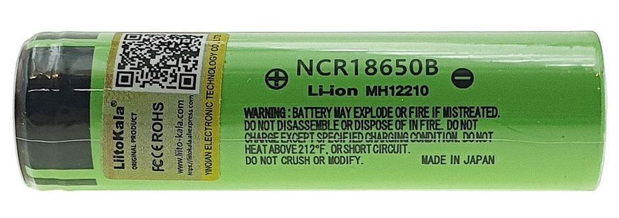 Аккумулятор 18650 LiitoKala NCR18650B TIP 3400mAh без защиты 6А 34B-JT оригинал 66612-644 фото