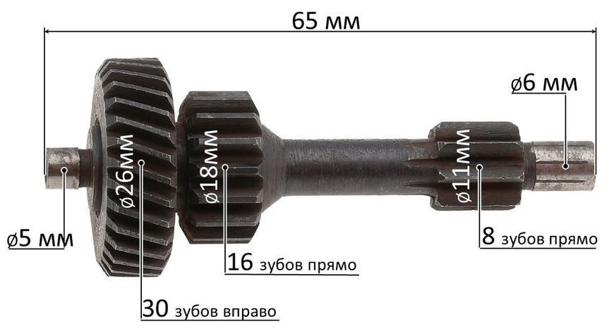 Блок-шестерня дрели Темп ДЭУ-850 (d11*18*26) 53464-0097 фото