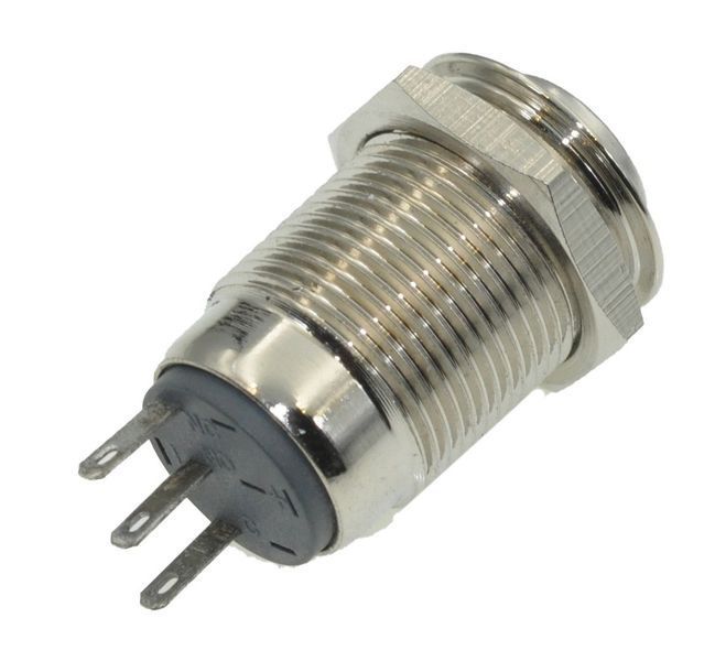 Кнопка антивандальная d18mm різьблення 16mm h28mm 3 контакти 79914-522 фото