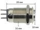 Кнопка антивандальная d18mm різьблення 16mm h28mm 3 контакти 79914-522 фото 2