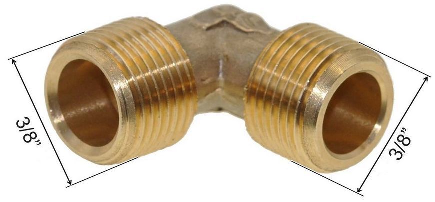 JB. Уголок компрессора резьба 3/8"*3/8" (качество) 549403-566 фото