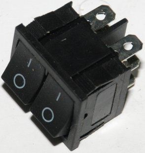 Тумблер двойной 2 положения 6 контактов 21*25 mm 6A 31205-296 фото