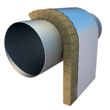 Утеплювач базальтовий для труб та димоходів Paroc Hvac Lamella Mat AluCoat 20 мм уб040 фото