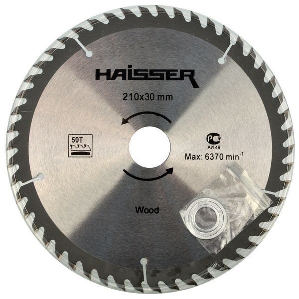 Пильный диск по дереву Haisser 210х30 50 зуб - 1 шт 982186-008 фото