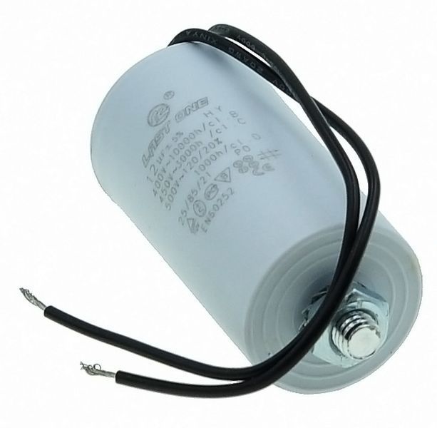 Конденсатор Last One 12мкф дроти + гвинт HY10 CBB - 60L(35*65мм) 33671-319 фото