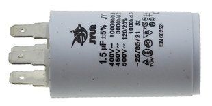 Конденсатор JYUL CBB-60H 1,5мкф - 450 VAC клеммы (30*51 mm) 64534-111 фото