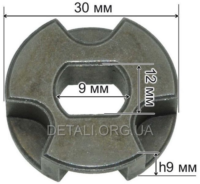Зірочка провідна Makita UC3020A d30 h9 6 променів овал 9*12 аналог 221526-1 50644-083 фото