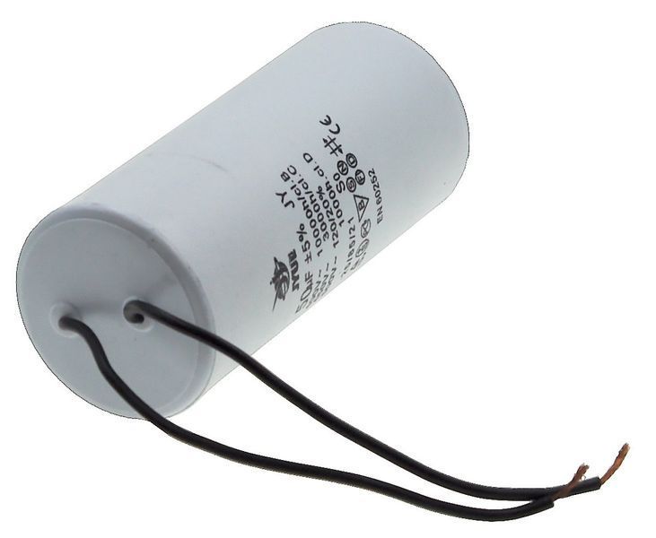 Конденсатор JYUL CBB-60L 50мкф - 450 VAC болт + провода (50*110 mm) 64589-166 фото