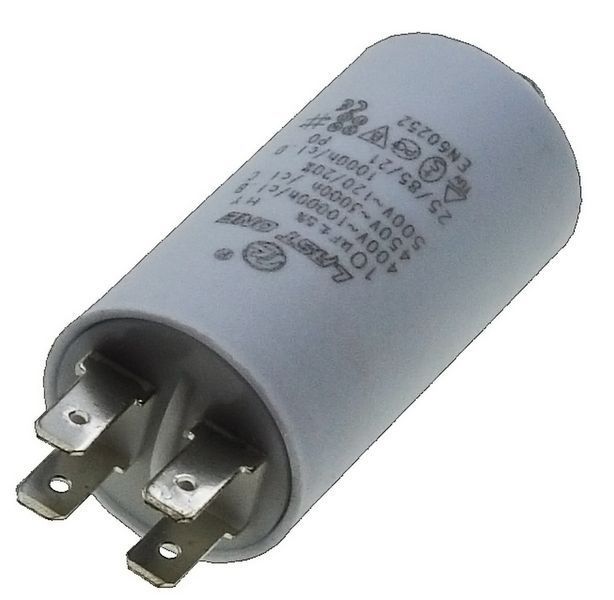 Конденсатор Last One 10 мкф клеми + гвинт HY2 CBB-60M (D30 / H57 мм) 27782-006 фото
